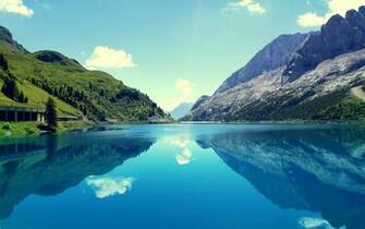 Marmoleda Mountain Reflections Wallpaper For X