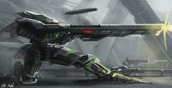 Mecha Gun Firing Anime Robot HD Wallpaper Desktop Pc Background