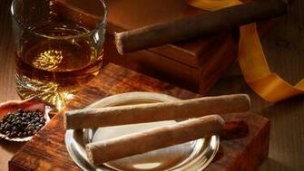 Wallpaper Cigar Box Whiskey Glass HD