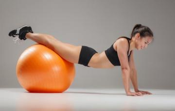 Wallpaper Ball Female Workout Fitness Image For Desktop