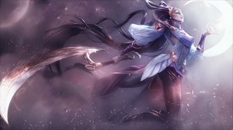 Diana League Of Legends Wallpaper Poses Color Treatment
