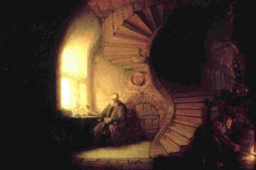 Philosopher In Meditation Rembrandt Id