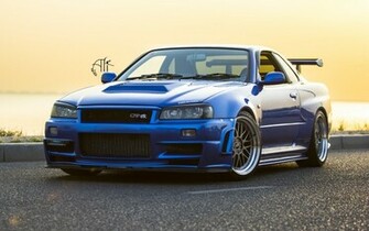 Nissan Gtr R34 Wallpaper Blue Car HD Pictures