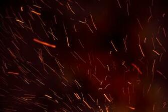 Stock Photo Fiery Trails From Glowing Embers