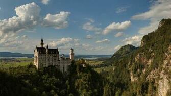 Panoramic Neuschwanstein Castle HD Wallpaper 4k