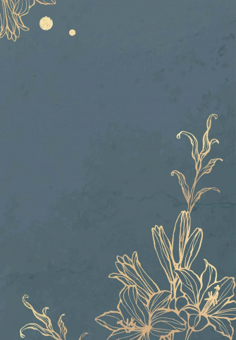 A Gold Floral Background With Lilies Wallpaper