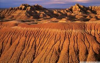 Morning Light On Eroded Formations Badlands National Park 4k HD