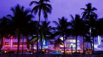Grand Theft Auto Vice City Hotels Beach Palm Trees Neon