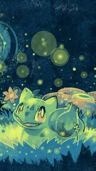 Bulbasaur Under The Starry Sky Pokem