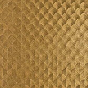 Decowunder Wallpaper Non Woven Sisal Scale Gold Brown