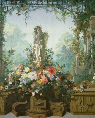 French Wallpaper Scenic Murals In