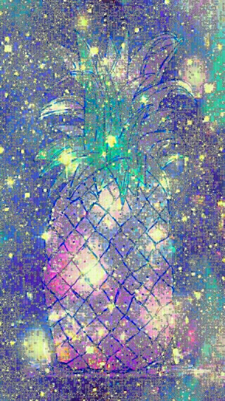 Pineapple Sparkle Galaxy Wallpaper I Created For The App Cocoppa