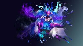 Dj Sona Background Purple League Of Legends Skins