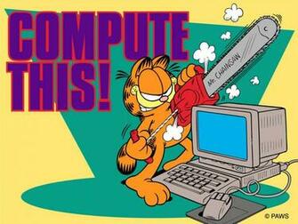 My Wallpaper Cartoons Garfield Compute This
