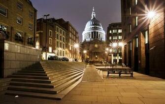 London City Street Night Wallpaper