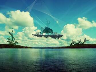 Floating Island Desktop Pc And Mac Wallpaper