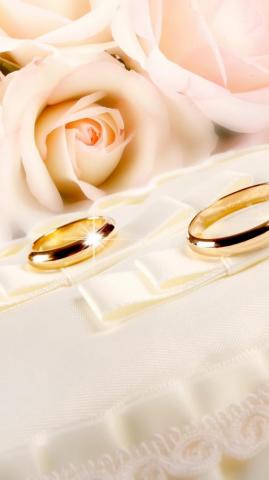 Wallpaper Rings Wedding Gold Glitter Fabric Flower iPhone