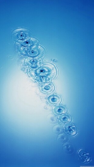 Raindrops Blue Water Wallpaper iPhone