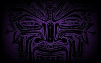 Abstract Tribal Wallpaper Purple Faces