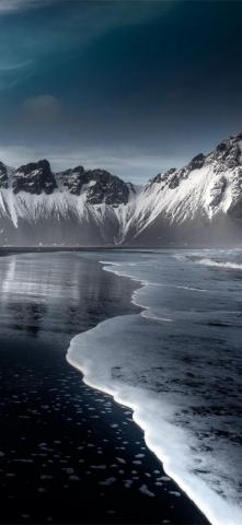 Hofn Austurland Snow Beach 4k Nature