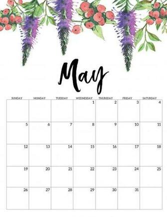 May Calendar Cute Printable Templates And