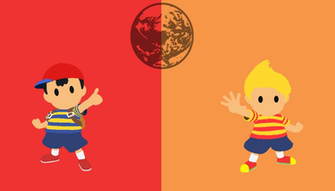 Ness And Lucas Minimalistic Wallpaper By Mi6zombieguy92