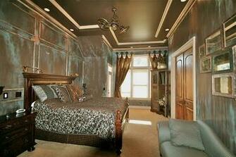 And Brown Faux Painted Walls With Anaglypta Torn Wallpaper Effect