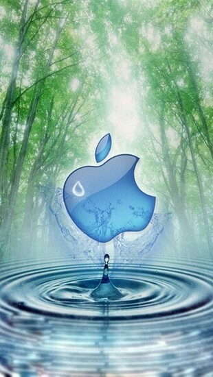 Apple And Water Tree iPhone Wallpaper S