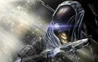 Wallpaper Girl Cracked Gun Helmet Tali Zorah Mass Effect