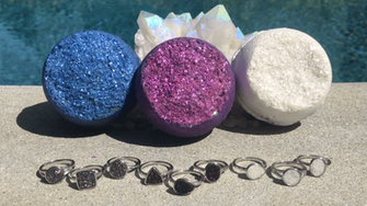 Amethyst Druzy Jewel Candle Fragrant Jewels