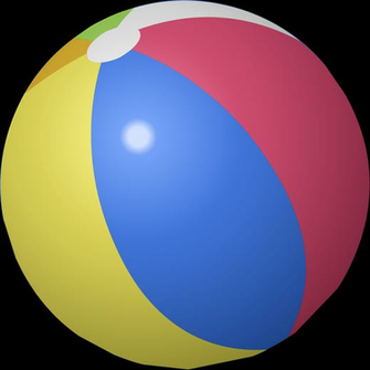 Beach Ball Inflatable Vector Graphic On