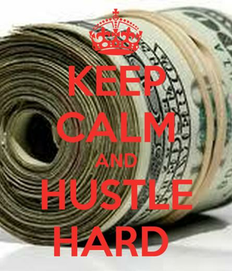 Keep Calm And Hustle Hard Carry On Image Generator