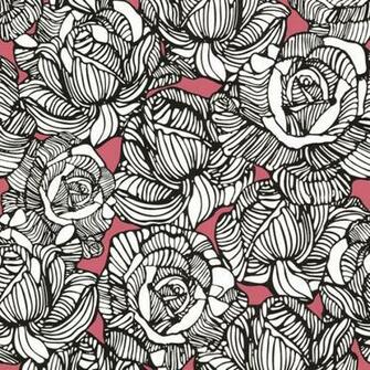 Calista Pink Modern Rose Wallpaper Contemporary By