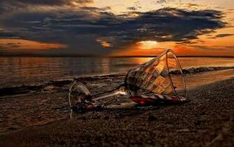 Beach Glass Lost Nature Beaches HD Desktop Wallpaper