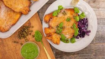 Make Arthurs Style Chicken Schnitzel With Whipped Honey