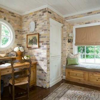 Rustic Interiors Room With Reclaimed Brick Rusticinteriors