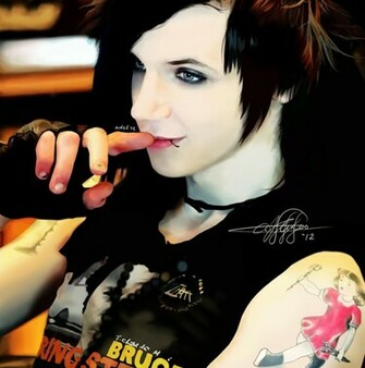 Andy Biersack Digital Painting Ii By Adelair