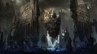 Vector Rocks Debris Ruins Sky The Digital Art Fog