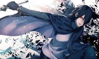 Aesthetic Sasuke In Dark Snowy Backdrop 011p3bm5c74lc6l5 Wallpaper