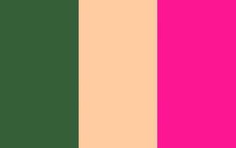 Deep Moss Green Peach And Pink Three Color Background