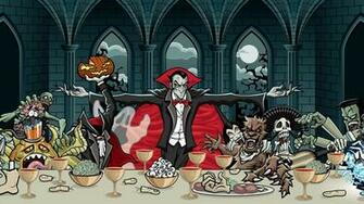 Dark Vampire Skull Monsters Creatures Spooky Wallpaper Background