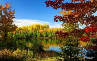 Sfondi Lake Placid Autunno Lago Natura Wallpaper HD