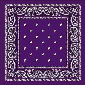Deep Purple Bandana With Square Paisley Pattern Amazon De Clothing