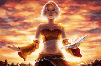 Fantasy Witch Woman Girl Braid White Hair Book Blue Eyes Wallpaper