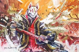 Fortnite Drift Watercolor Painting By Abstractmusiq