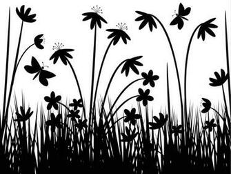 Black And White Vector Flowers Wallpaper World