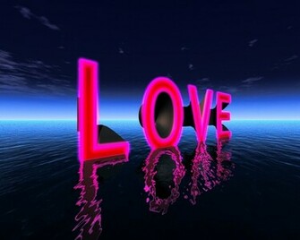 Wallpaper 3d Love Schriftzug