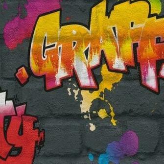Brick Graffiti Wallpaper Traditional In