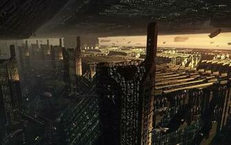 Flying Cars In The Futuristic City Wallpaper Fantasy