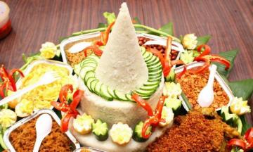 Tumpeng Traditional Food Usually For Ceremony Indonesian